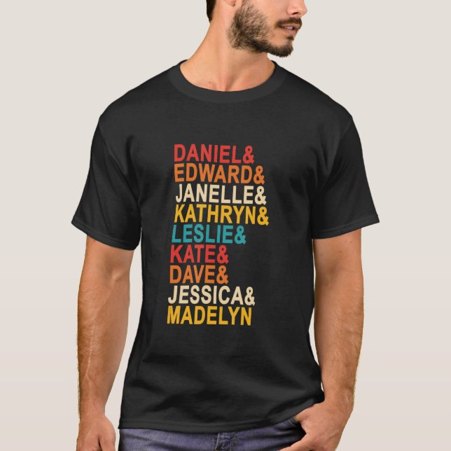 T-shirt Daniel & Edward & Janelle & Kathryn & Leslie & Kat (Devant)