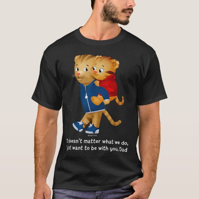 T-shirt Daniel et papa tigre (foncé) (Devant)