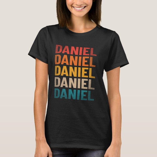 T-shirt Daniel Prénom Chemise Vintage Nom Daniel (Devant)
