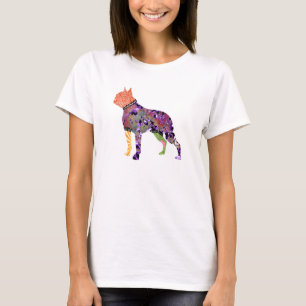 T-shirt d'animal familier de patchwork de Boston