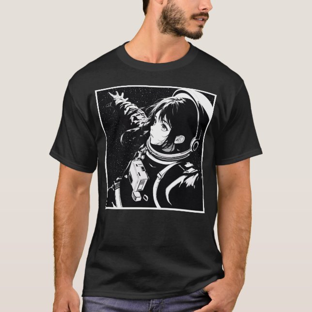 T-Shirt d'anime de fille spatiale (Devant)