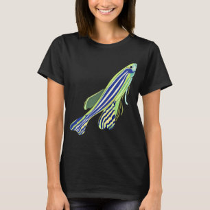 T-shirt Danio rerio lime Poisson zèbre