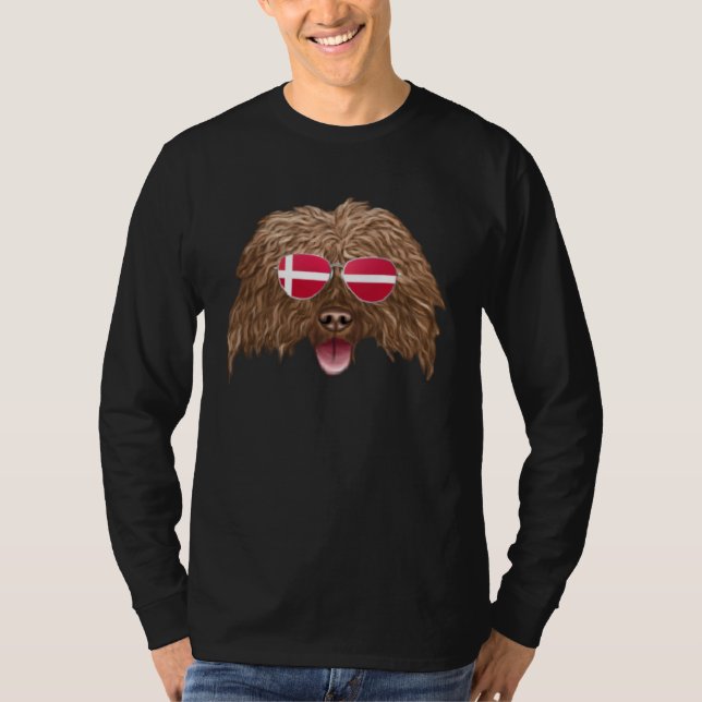 T-shirt Danish Flag Soft Coated Wheaten Terrier Dog Denmar (Devant)