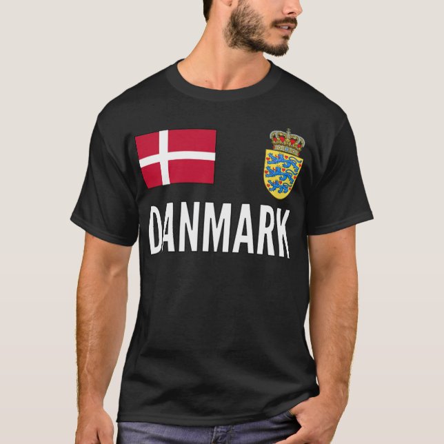 T-shirt Danmark Soccer Jersey Danemark Championnat du mond (Devant)