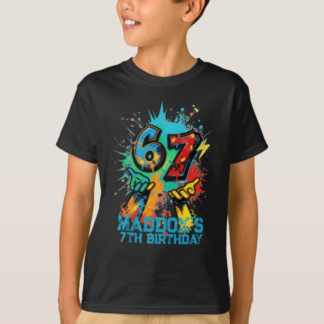 T-shirt d'anniversaire 6-7 Six Sept (Devant)