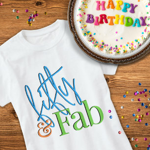 T-shirt d'anniversaire coloré cinquante et cinq