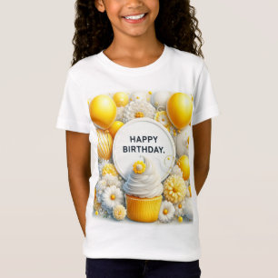 t-shirt d'anniversaire cupcake et ballon