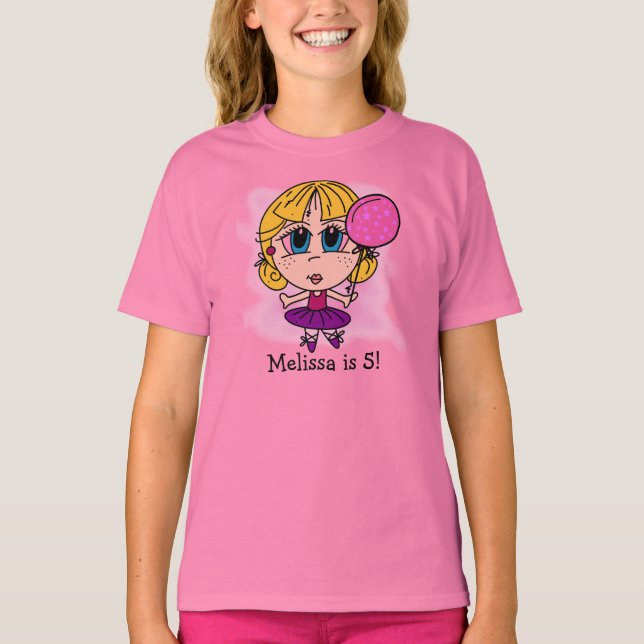 T-shirt d'anniversaire customisé Ballerina (Devant)