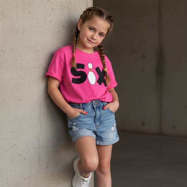 T-shirt d'anniversaire de bowling 6 ans pour enfan (Créateur téléchargé)