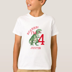 T-Shirt d'anniversaire de Dinosaur T Rex Boy