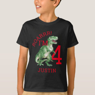 T-Shirt d'anniversaire de Dinosaur T Rex Boy
