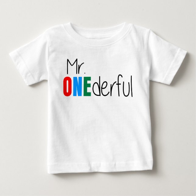 T-shirt d'anniversaire de enfant de M. Onederful (Devant)