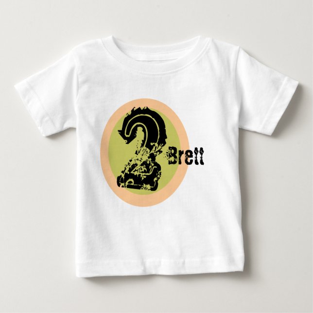 T-shirt d'anniversaire de nom et d'âge de cercle (Devant)