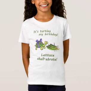 T-shirt d'anniversaire de Turtley avec tortue et b