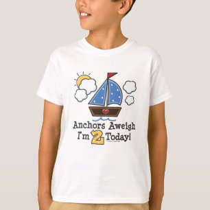 T-shirt d'anniversaire de voilier Aweigh d'Ancres