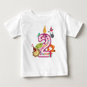 T-shirt d'anniversaire du numéro 2 seconde pour