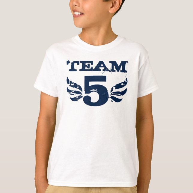 T-shirt d'anniversaire garçon de 5 ans (Devant)