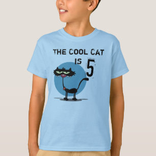 T-shirt d'anniversaire personnalisable Chat cool
