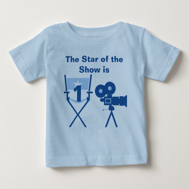 T-shirt d'anniversaire personnalisable Star of Sho (Devant)
