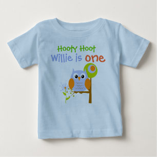 T-shirt d'anniversaire personnalisé par hibou de