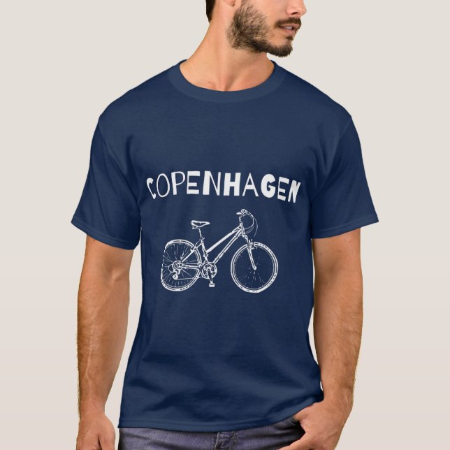 T-shirt Danois Fade Copenhagen Design vélo Premium (Devant)