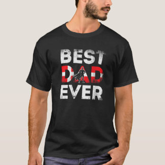 T-shirt Danois père Danemark Père Superhero Hero Prem