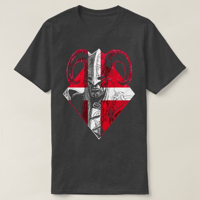 T-shirt Danois Viking Warrior 7 (Design devant)
