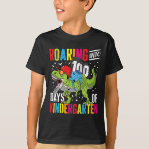 T-shirt Dans 100 Jours Jardin d'enfants Amusant T Rex Dino