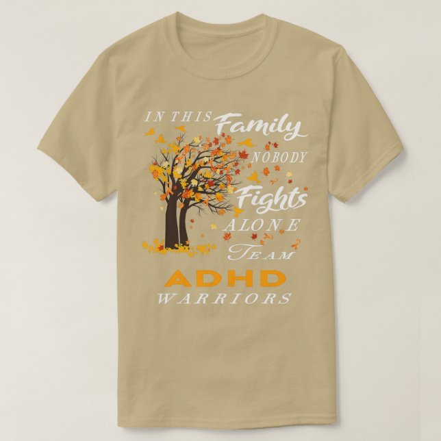 T-shirt Dans cette famille, personne ne combat seul la sen (Design devant)