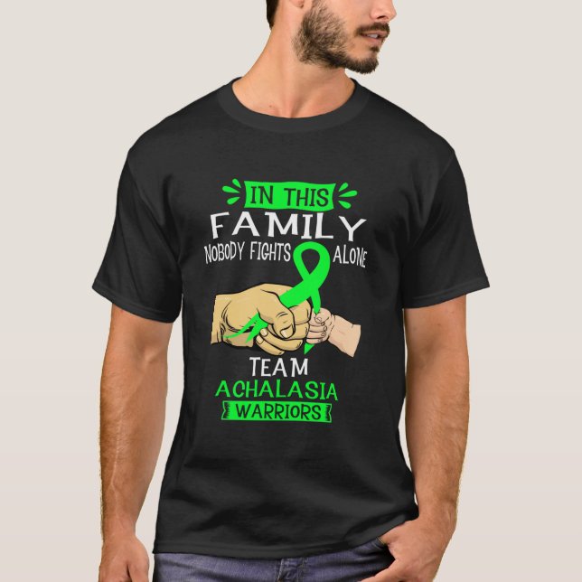 T-shirt Dans cette famille, personne ne combat seul l'Acha (Devant)