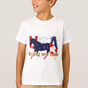 T-shirt Dans Dieu nous cheval Confiance-Patriotique