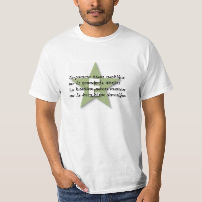 T-shirt dans espéranto (Devant)