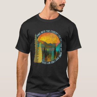 T-shirt Dans la forêt, je vais en randonnée Amateur de n