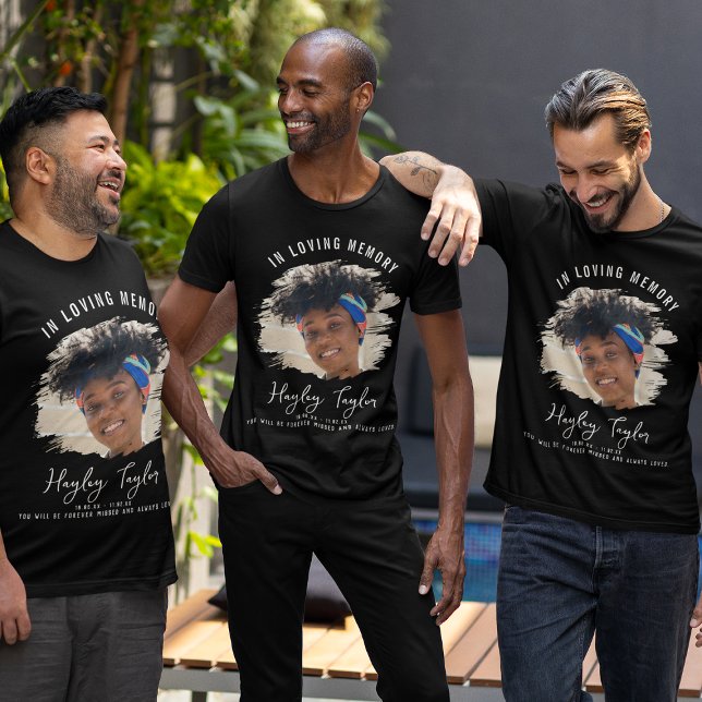 T-shirt Dans la mémoire aimante | Brossé effet photo Memor (Créateur téléchargé)