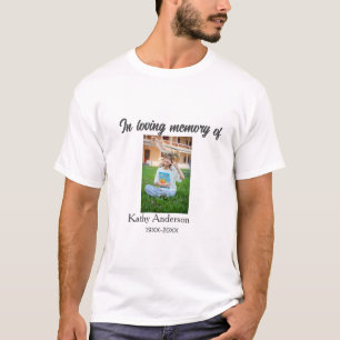 T-shirt Dans la mémoire d'amour d'ajouter nom mémorial gar