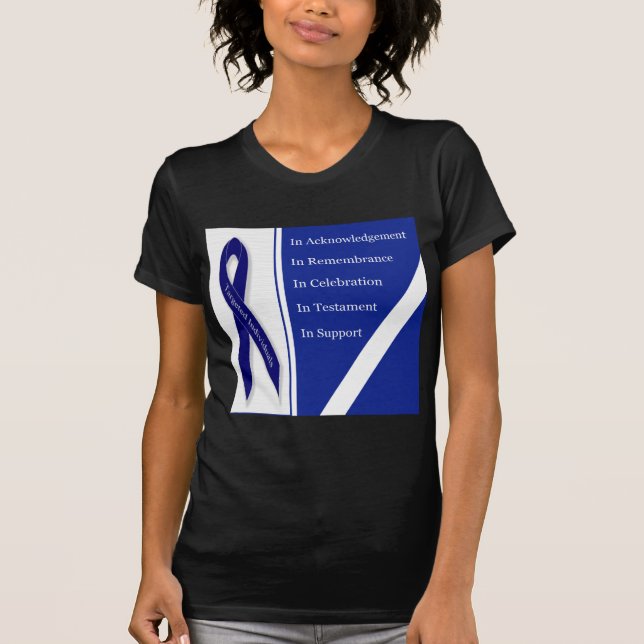 T-shirt Dans la reconnaissance dans le souvenir dans la (Devant)