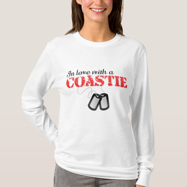 T-shirt Dans l'amour avec un Coastie (Devant)
