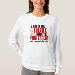 T-shirt Dans le BEAU-FRÈRE de cancer de poumon de combat