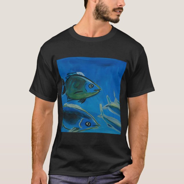 T-shirt Dans le bleu (Devant)
