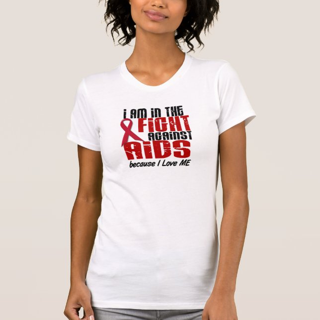 T-shirt Dans le combat contre le SIDA (Devant)