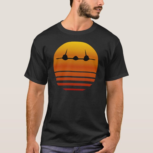T-shirt Dans le coucher du soleil - Le Merle noir (Devant)
