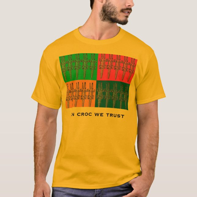 T-shirt dans le croc nous faisons confiance (Devant)