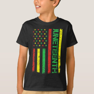 T-shirt Dans Le Drapeau De La Journée De L'Histoire Noire