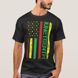 T-shirt Dans Le Drapeau De La Journée De L'Histoire Noire