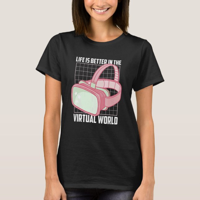 T-shirt Dans Le Lecteur Virtual World Pour Console Gamer (Devant)