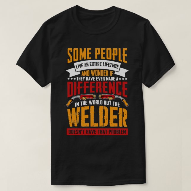 T-shirt Dans le monde de souder brasage cadeau (Design devant)