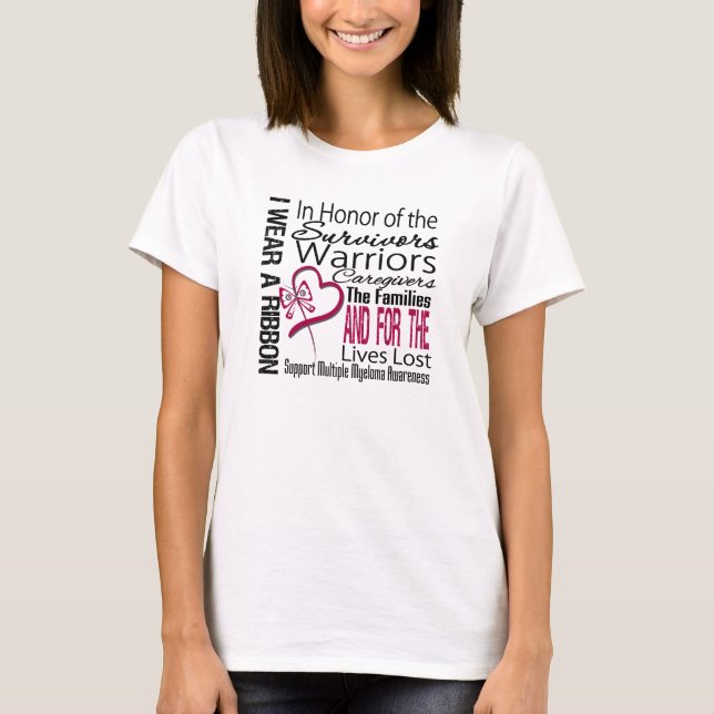 T-shirt Dans le myélome multiple d'hommage de collage (Devant)