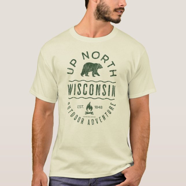 T-shirt Dans le nord du Wisconsin (Devant)