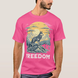 T-shirt Dans Le Randonnée De Camping Aux Etats-Unis