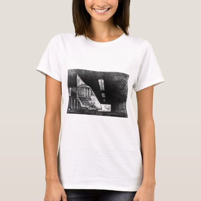T-shirt Dans le Zeppelin Shed, Leipzig - Joseph Pennell (Devant)